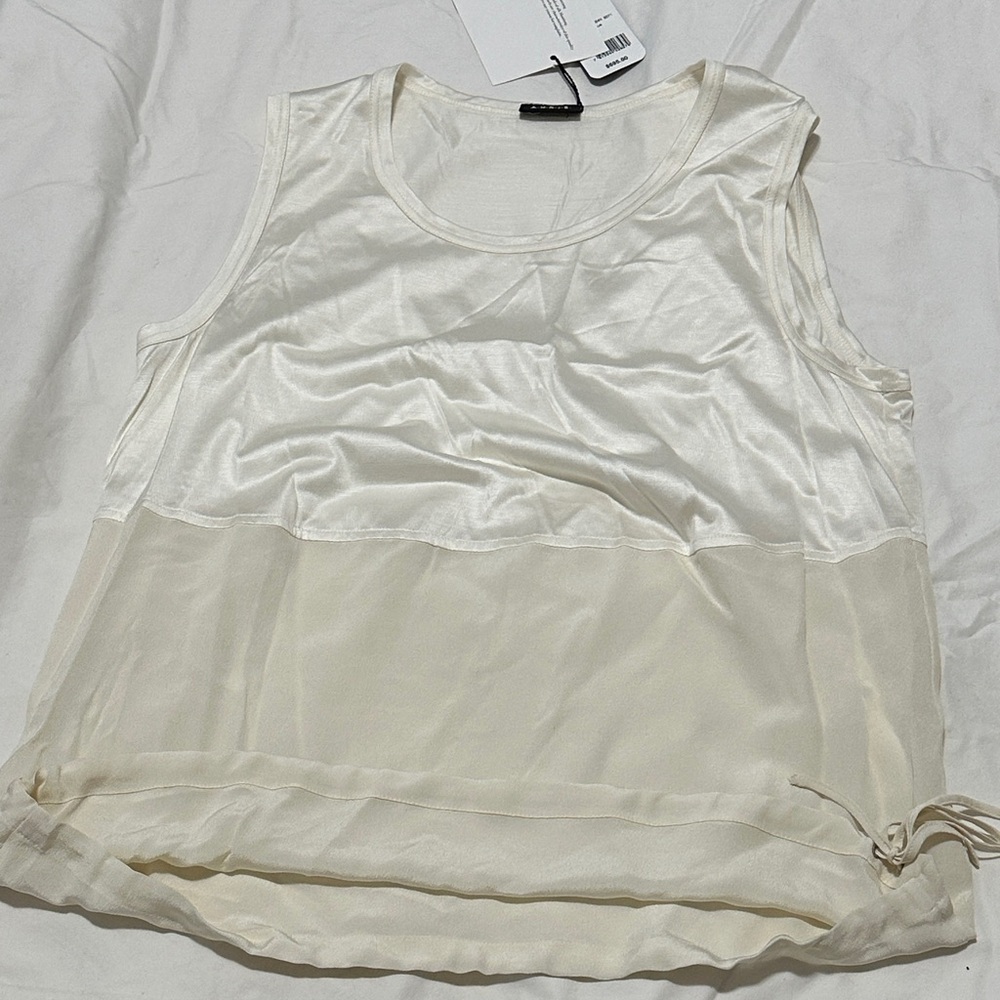 Akris Cream and Ivory Layered Sleeveless Tank - Picture 3 of 7